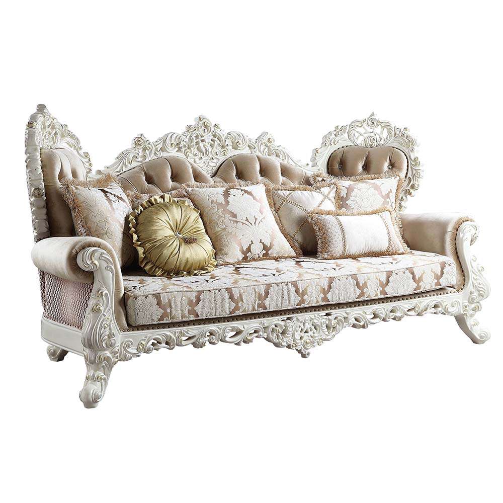 ACME Furniture - Vanaheim Sofa w/7 Pillows - Antique White - LV00803 view 1