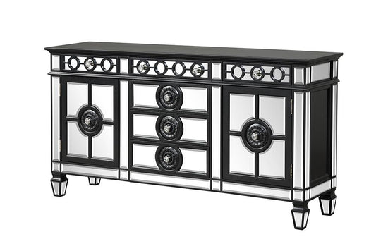 ACME Furniture - Varian II Server - Mirrored & Black Finish - DN00591 veiw 1