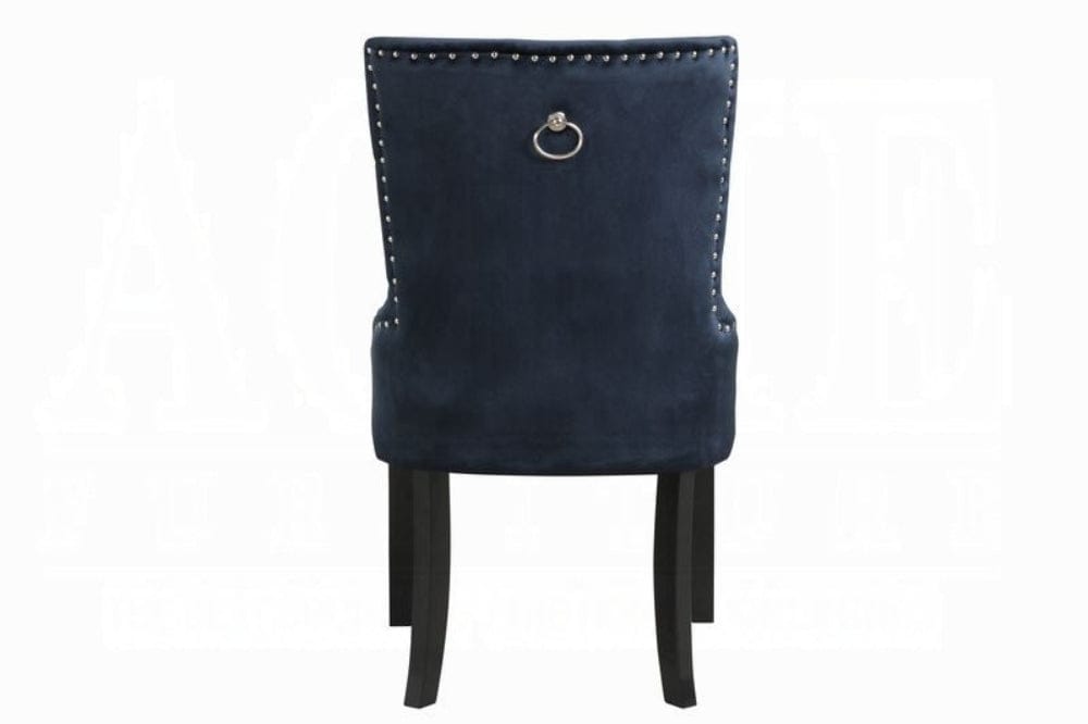 ACME Furniture - Varian II Side Chair - Dark Navy Velvet & Black - DN00592 view 4