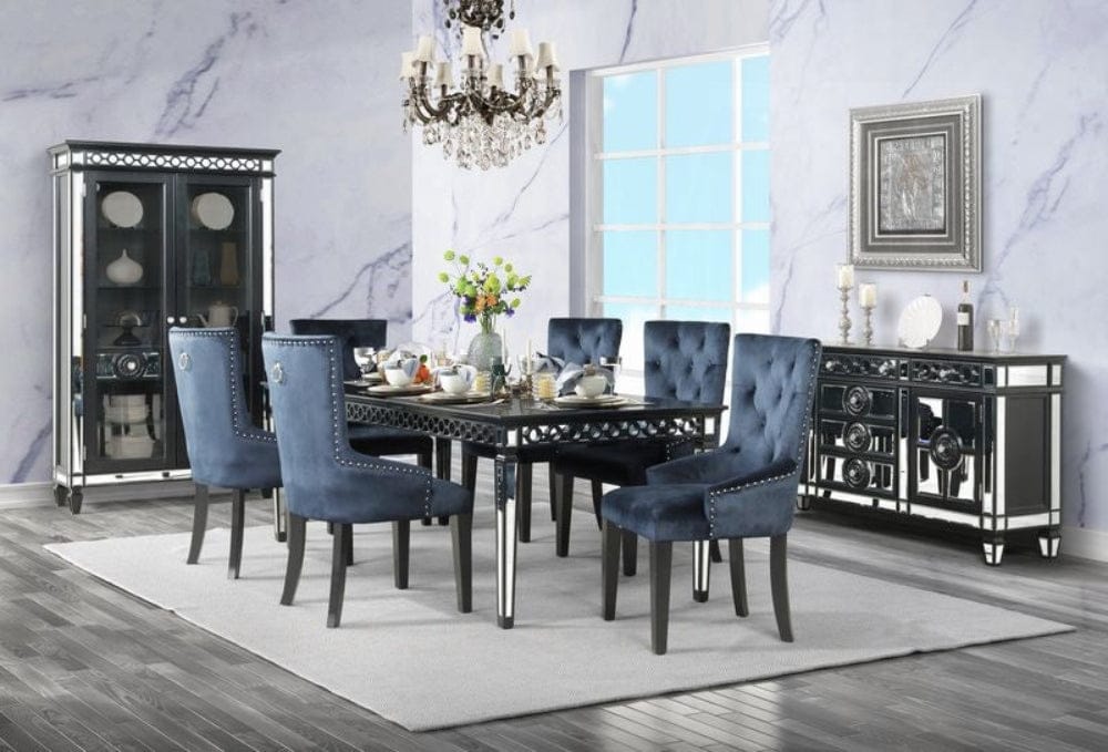 ACME Furniture - Varian II Side Chair - Dark Navy Velvet & Black - DN00592 view 5