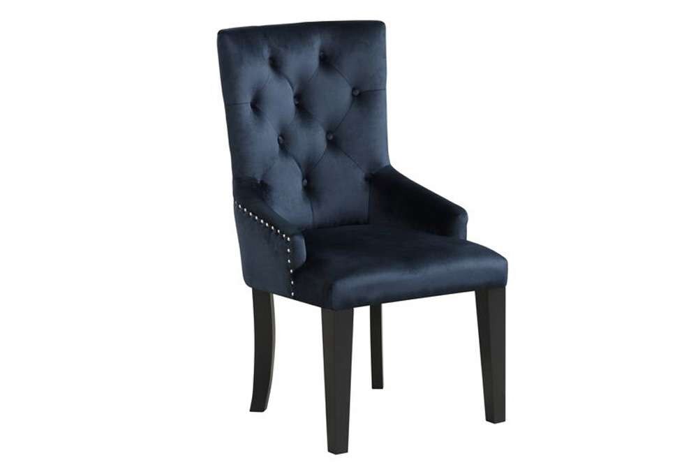 ACME Furniture - Varian II Side Chair - Dark Navy Velvet & Black - DN00592 veiw 1