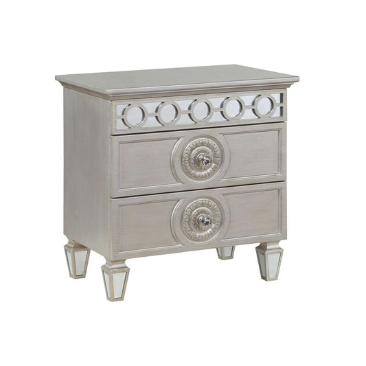 ACME Furniture - Varian Nightstand - Silver & Mirrored - BD01280 veiw 1
