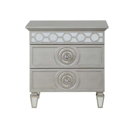 ACME Furniture - Varian Nightstand - Silver & Mirrored - BD01280 veiw 2