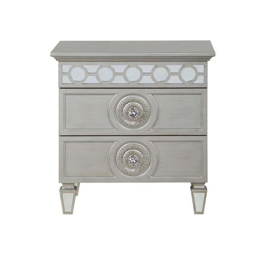 ACME Furniture - Varian Nightstand - Silver & Mirrored - BD01280 veiw 2