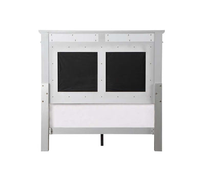 ACME Furniture - Varian Twin Bed - Gray Velvet - Silver & Mirrored - BD01412T veiw 4