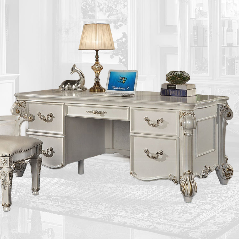 ACME Furniture - Vendome Executive Writing Desk - Antique Pearl - OF01517 view 1