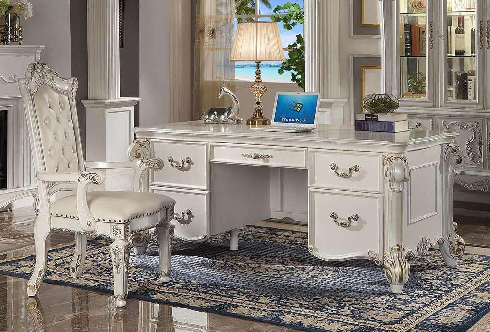 ACME Furniture - Vendome Executive Writing Desk - Antique Pearl - OF01517 view 2