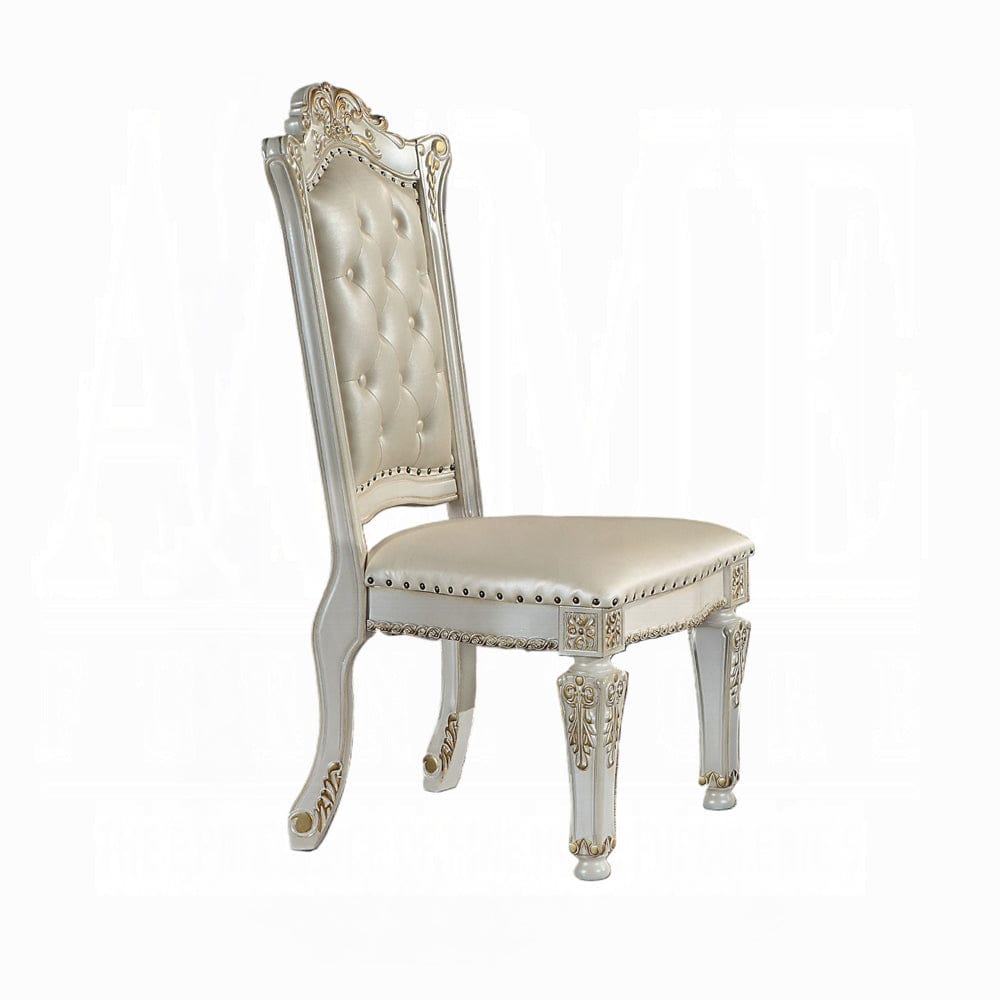 ACME Furniture - Vendome Side Chair (Set of 2) - Synthetic Leather & Antique Pearl - DN01554 view 1