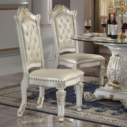 ACME Furniture - Vendome Side Chair (Set of 2) - Synthetic Leather & Antique Pearl - DN01554 view 2
