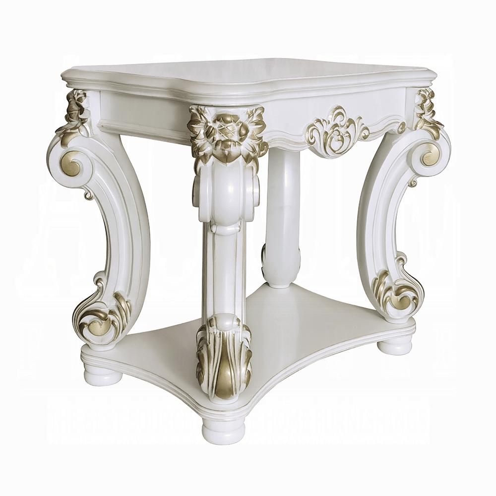 ACME Furniture - Vendome Side Table - Antique Pearl Finish - LV01527 veiw 1