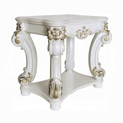 ACME Furniture - Vendome Side Table - Antique Pearl Finish - LV01527 veiw 1