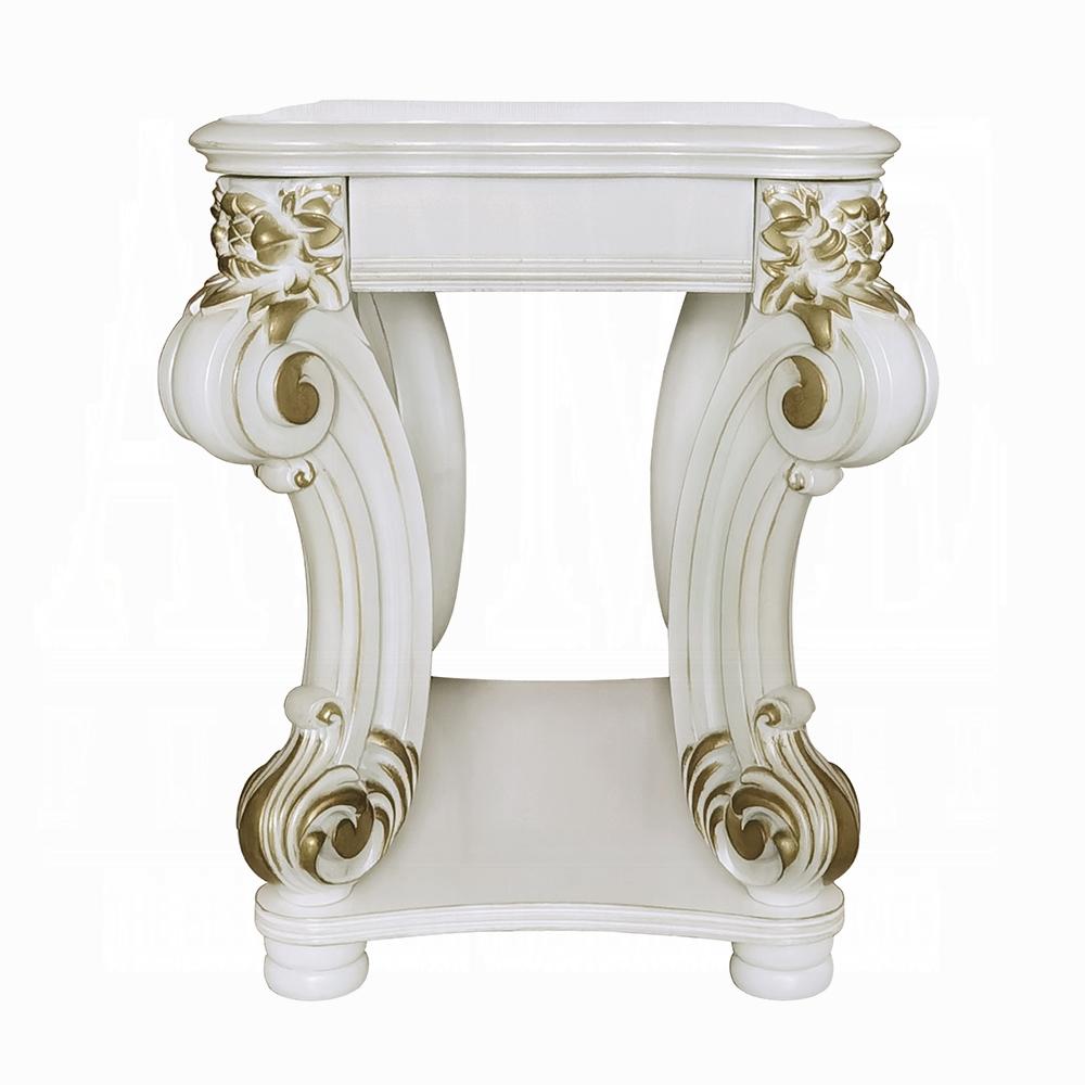 ACME Furniture - Vendome Side Table - Antique Pearl Finish - LV01527 veiw 2
