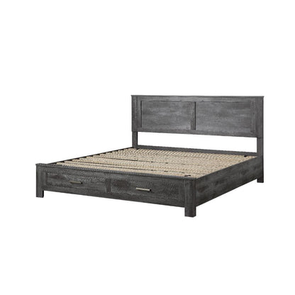 ACME Furniture - Vidalia - Queen Bed w/Storage - Rustic Gray Oak - 27330Q view 1