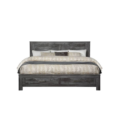 ACME Furniture - Vidalia - Queen Bed w/Storage - Rustic Gray Oak - 27330Q view 2