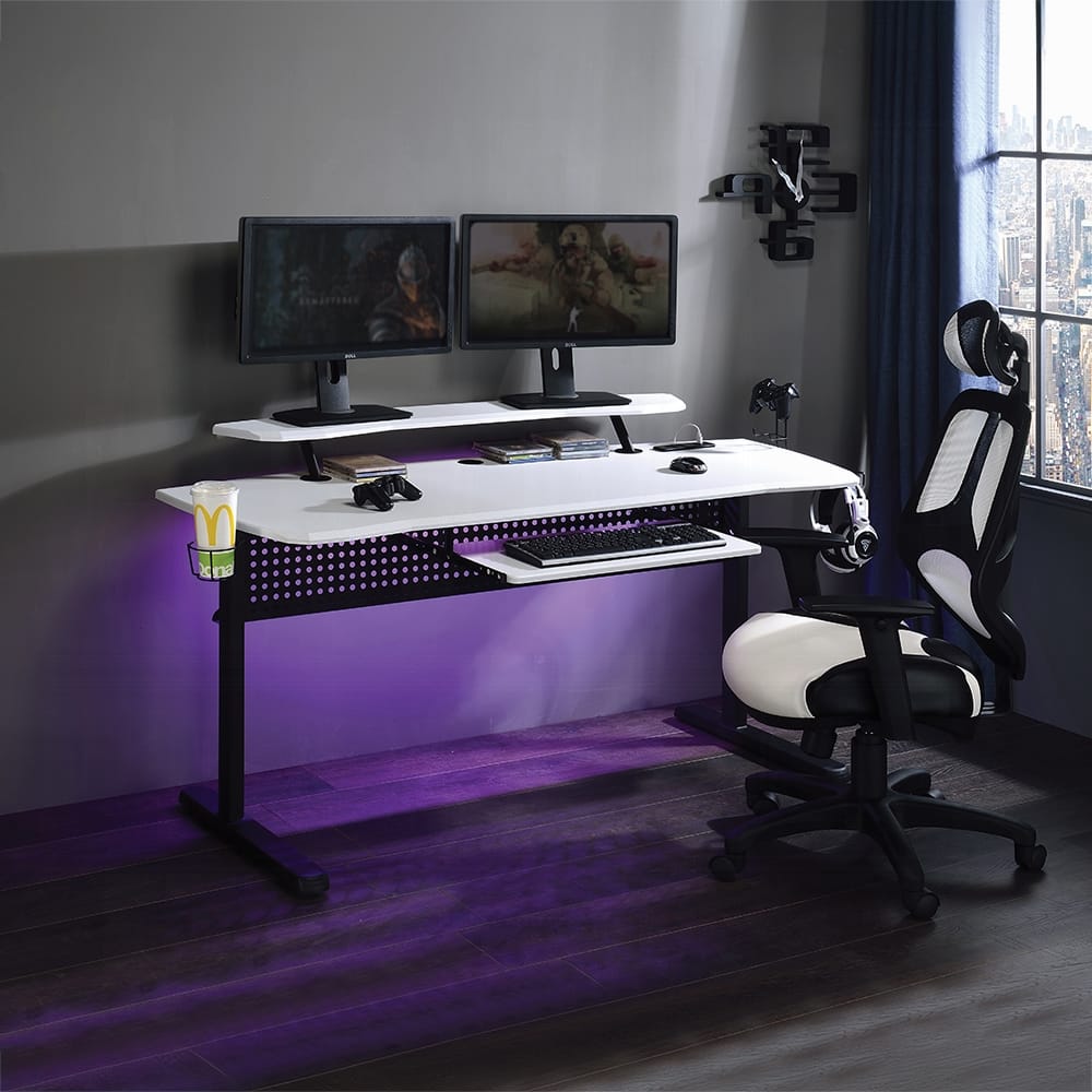 ACME Furniture - Vildre Gaming Table w/USB Port - 93134 view 7