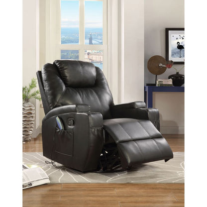 ACME Furniture - Waterlily - Motion Rocker Recliner w/Swivel - Black Synthetic Leather - 59277A view 2