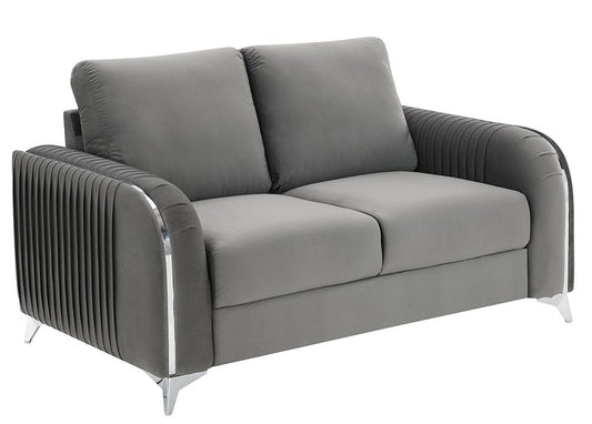 ACME Furniture - Wenona Loveseat - Gray Velvet - LV01711 veiw 1