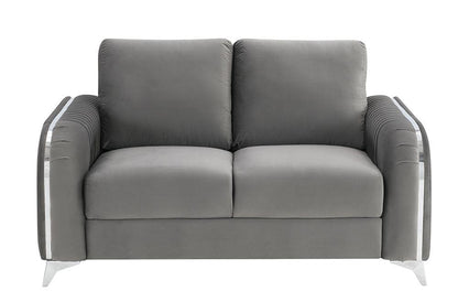 ACME Furniture - Wenona Loveseat - Gray Velvet - LV01711 veiw 2