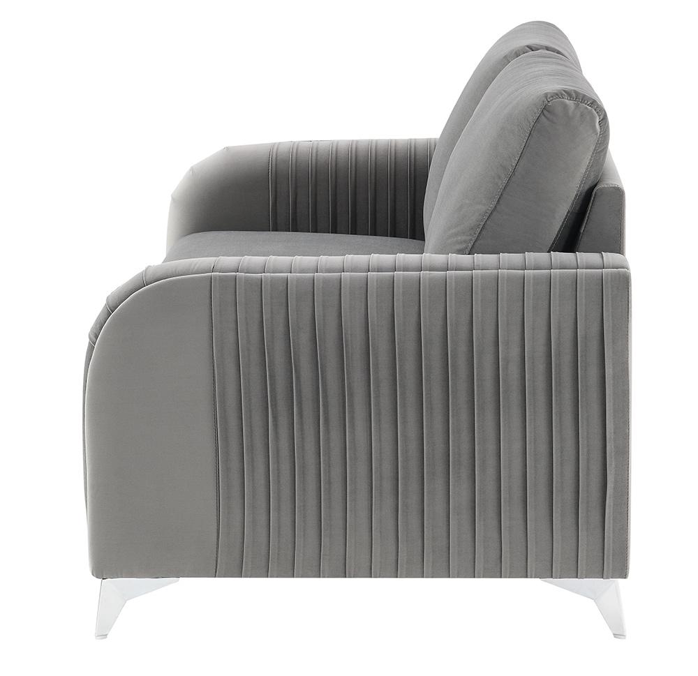 ACME Furniture - Wenona Loveseat - Gray Velvet - LV01711 veiw 3