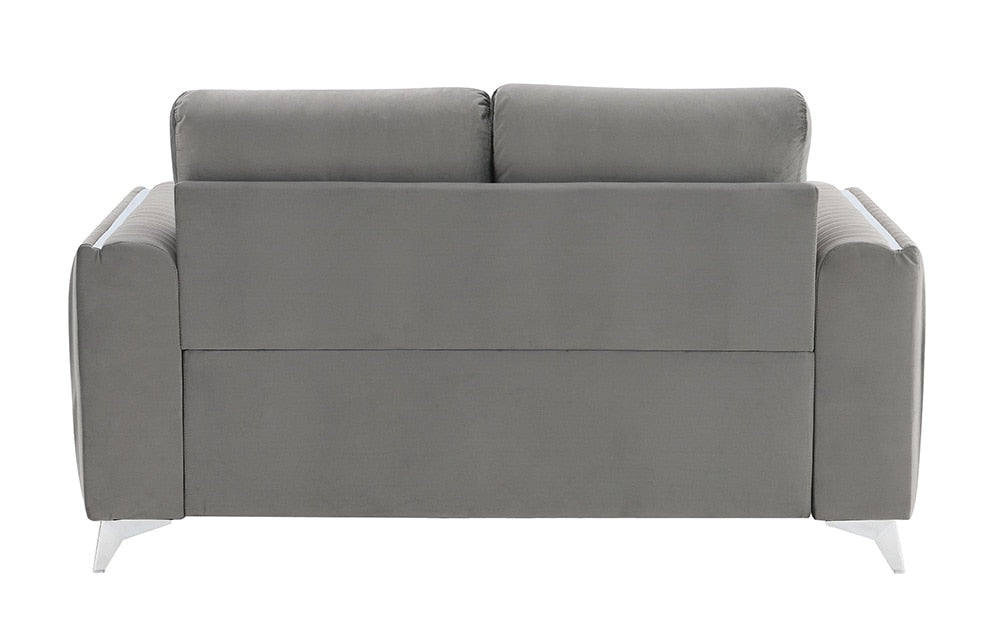 ACME Furniture - Wenona Loveseat - Gray Velvet - LV01711 veiw 4