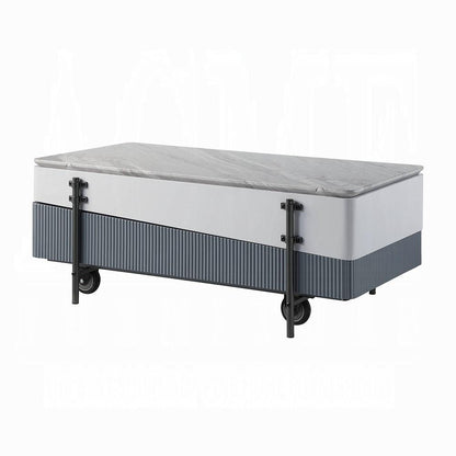 ACME Furniture - Wilkins Coffee Table w/Lift Top - White & Gray High Gloss Finish - LV02187 veiw 1
