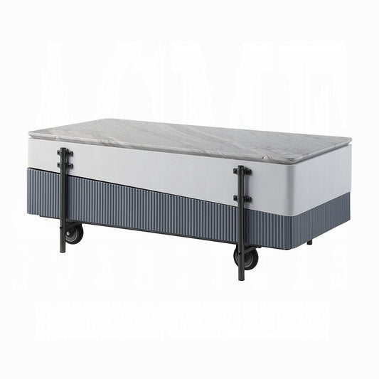 ACME Furniture - Wilkins Coffee Table w/Lift Top - White & Gray High Gloss Finish - LV02187 veiw 1