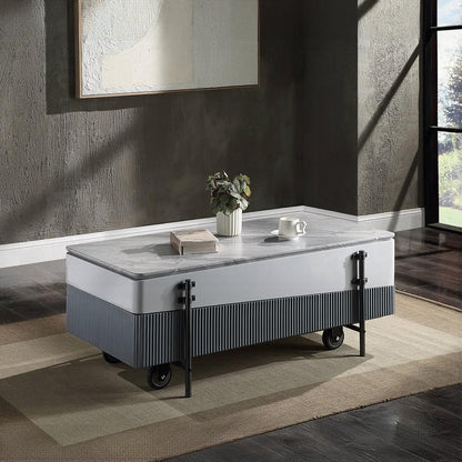 ACME Furniture - Wilkins Coffee Table w/Lift Top - White & Gray High Gloss Finish - LV02187 veiw 6