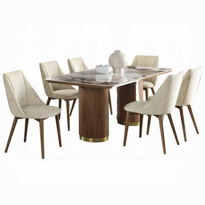 ACME Furniture - Willene Dining Table w/Ceramic Top - Ceramic Top & Walnut Finish - DN03145 veiw 4