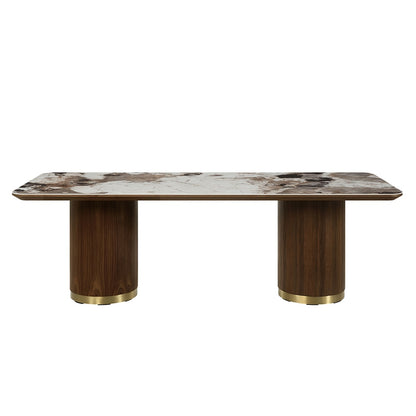 ACME Furniture - Willene Dining Table w/Ceramic Top - Ceramic Top & Walnut Finish - DN03305 view 2