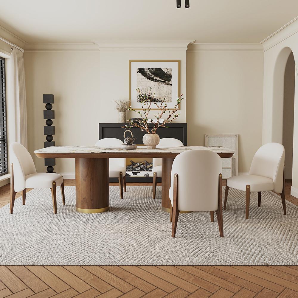 ACME Furniture - Willene Dining Table w/Ceramic Top - Ceramic Top & Walnut Finish - DN03305 view 5