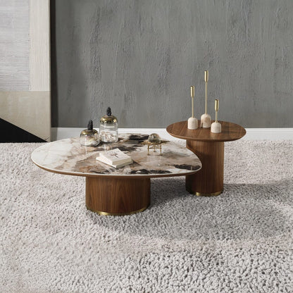 ACME Furniture - Willene End Table - Ceramic Top & Walnut Finish - LV03156 view 4