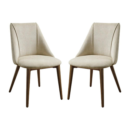 ACME Furniture - Willene Side Chair (Set of 2) - Beige Fabric & Walnut Finish - DN03146 view 1