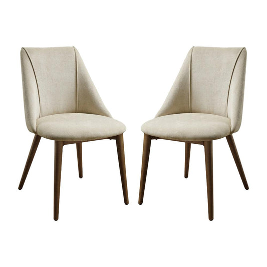 ACME Furniture - Willene Side Chair (Set of 2) - Beige Fabric & Walnut Finish - DN03146 view 1