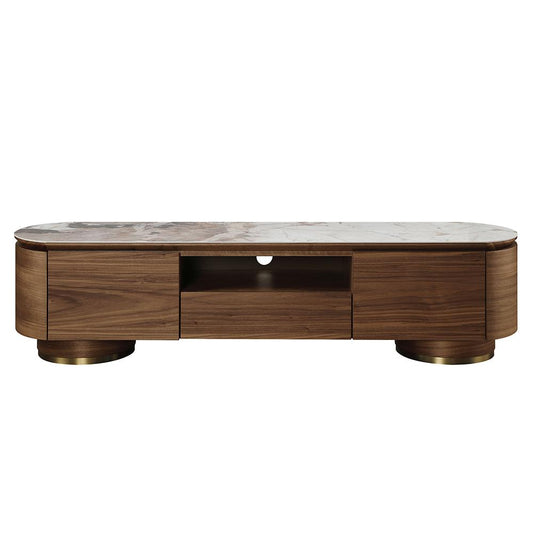 ACME Furniture - Willene TV Stand w/Ceramic Top - Ceramic Top & Walnut Finish - LV03158 veiw 3