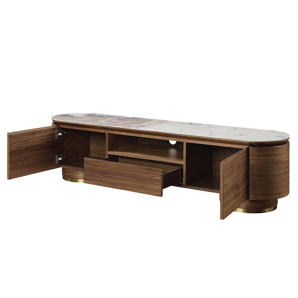 ACME Furniture - Willene TV Stand w/Ceramic Top - Ceramic Top & Walnut Finish - LV03158 veiw 4