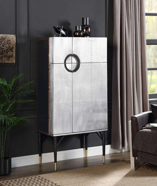 ACME Furniture - Yoela Wine Cabinet - Aluminum - AC01996 veiw 1