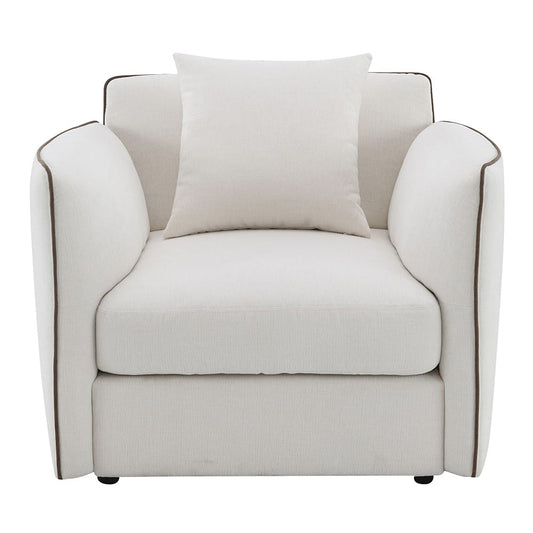 ACME Furniture - Yolanda - Chair w/Pillow - Beige Chenille - LV03607 view 2