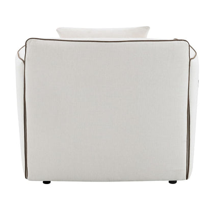 ACME Furniture - Yolanda - Chair w/Pillow - Beige Chenille - LV03607 view 4