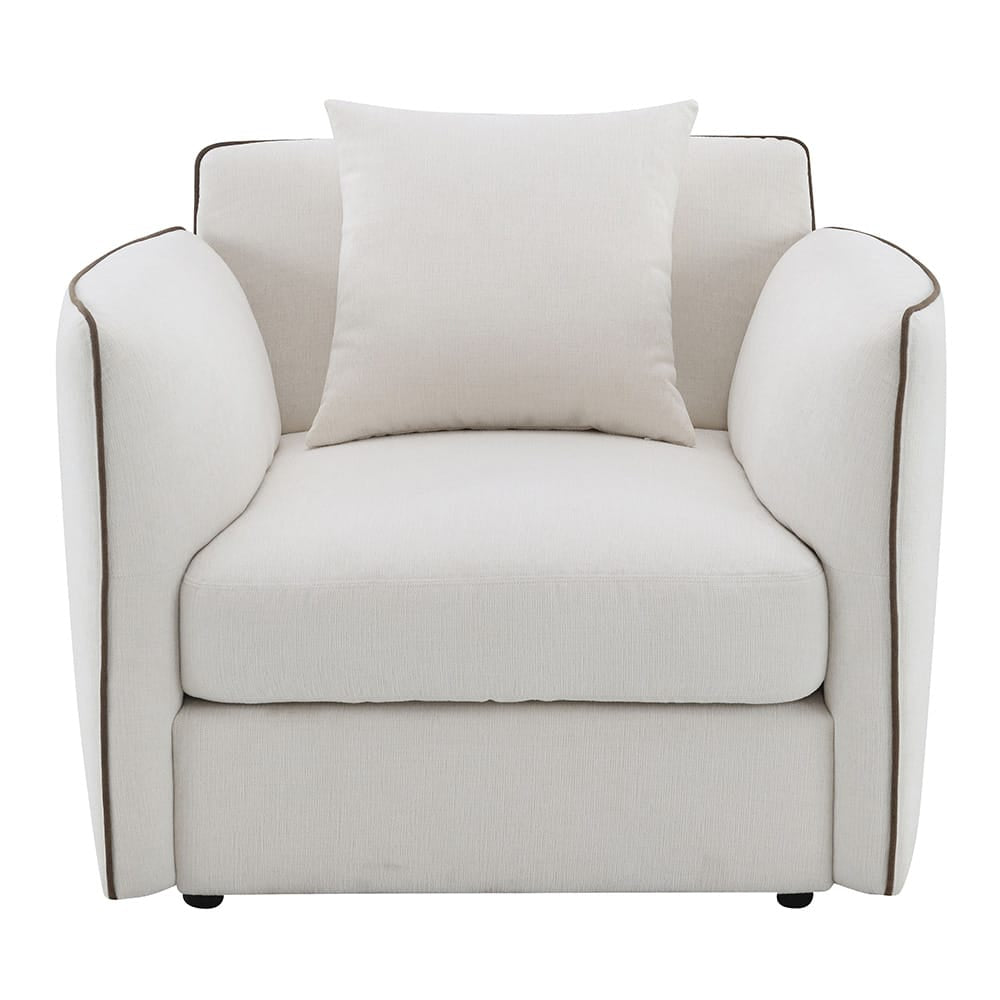 ACME Furniture - Yolanda - Chair w/Pillow - Beige Chenille - LV03607A view 2