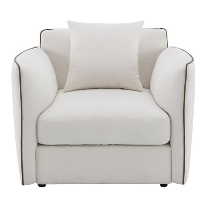 ACME Furniture - Yolanda - Chair w/Pillow - Beige Chenille - LV03607A view 2