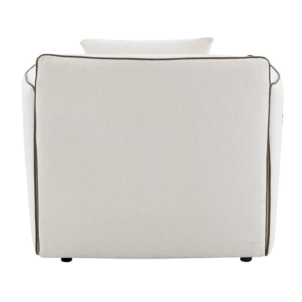 ACME Furniture - Yolanda - Chair w/Pillow - Beige Chenille - LV03607A view 4