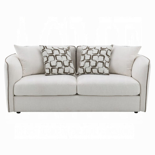ACME Furniture - Yolanda - Loveseat w/4 Pillows - Beige Chenille - LV03606 view 2