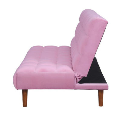 ACME Furniture - Yolandi - Adjustable Sofa - Pink Velvet & Dark Walnut Finish - 57200 view 3