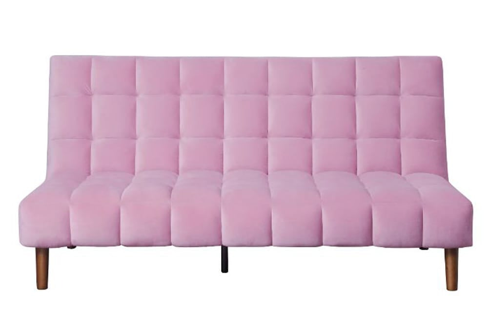 ACME Furniture - Yolandi - Adjustable Sofa - Pink Velvet & Dark Walnut Finish - 57200 view 4