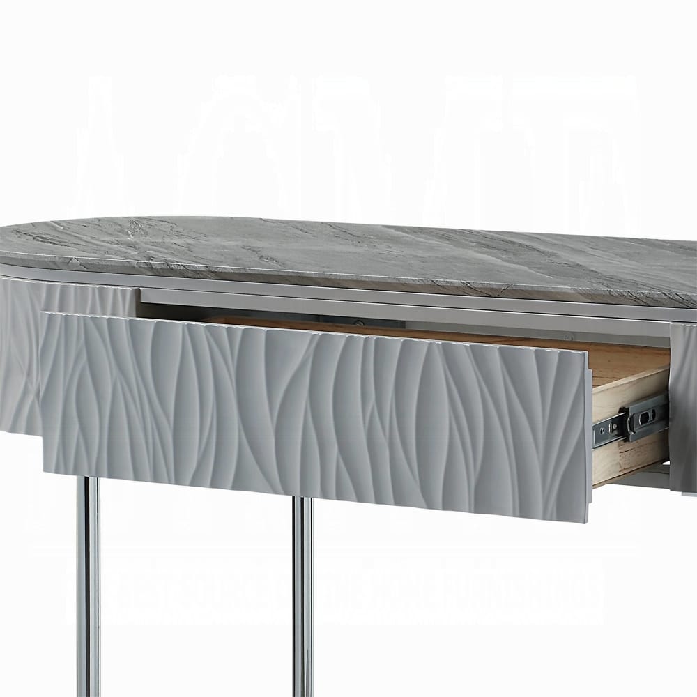 ACME Furniture - Yukino Sofa Table - Gray High Gloss & Chrome - LV02413 view 4