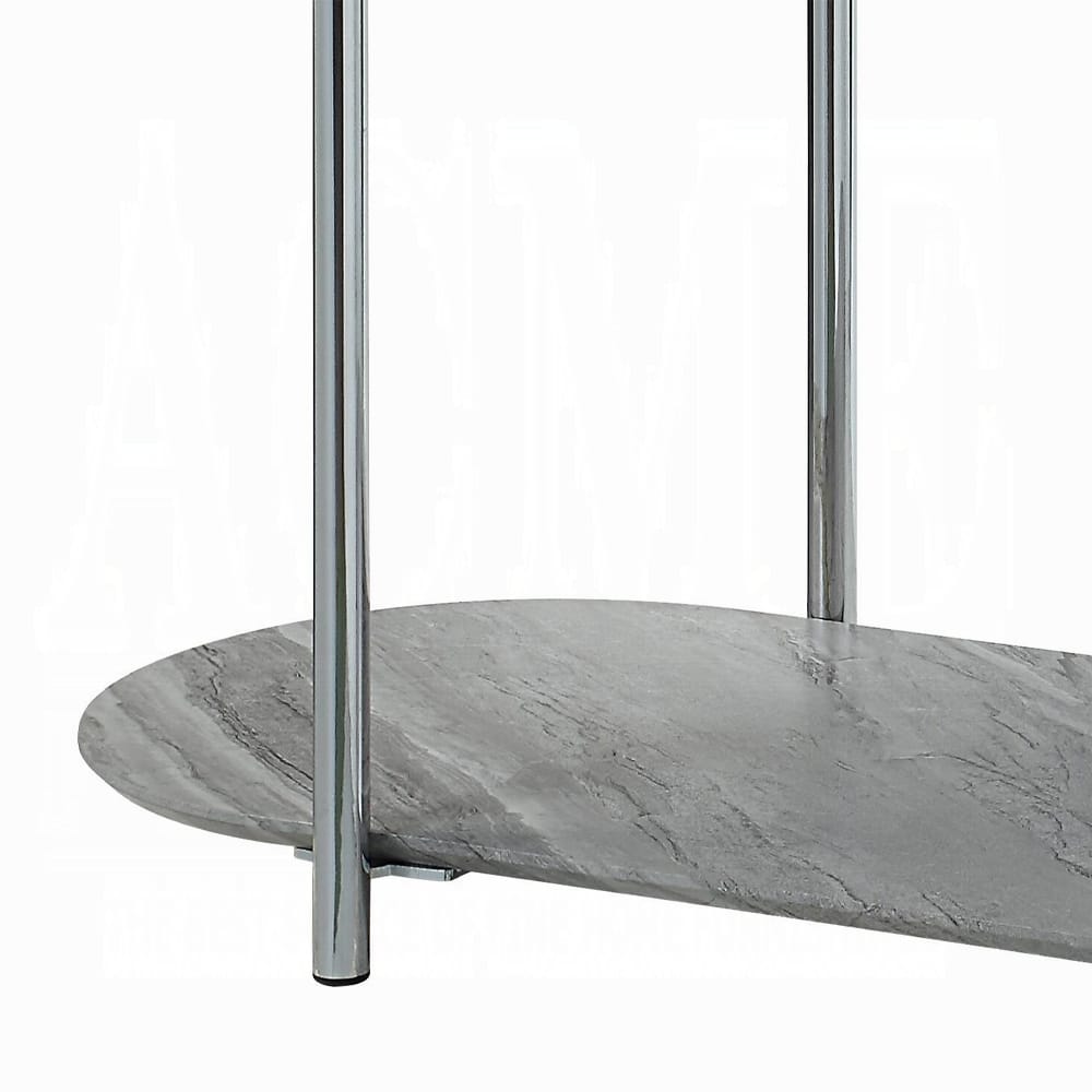 ACME Furniture - Yukino Sofa Table - Gray High Gloss & Chrome - LV02413 view 5