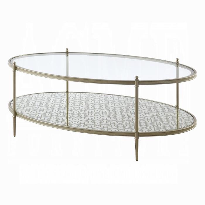 ACME Furniture - Zaba Coffee Table - Glass Top & Champagne Finish - LV02755 veiw 1