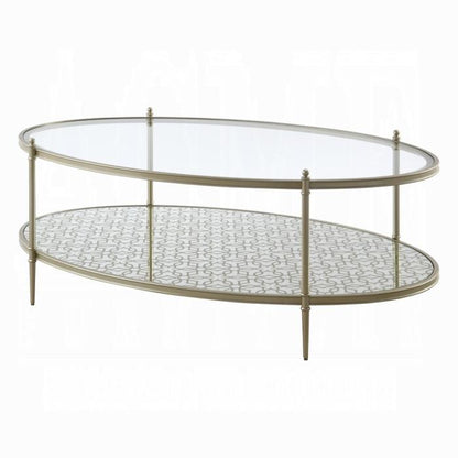 ACME Furniture - Zaba Coffee Table - Glass Top & Champagne Finish - LV02755 veiw 1