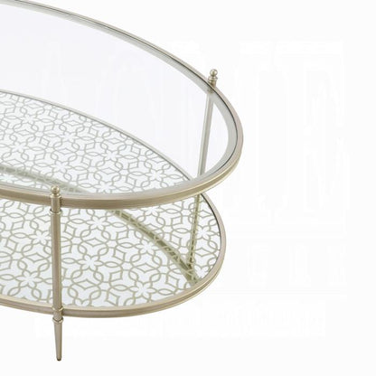 ACME Furniture - Zaba Coffee Table - Glass Top & Champagne Finish - LV02755 veiw 2