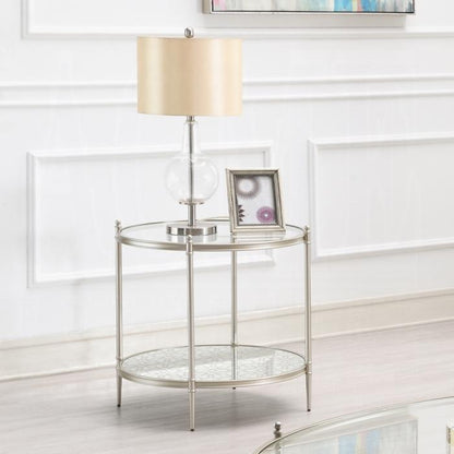 ACME Furniture - Zaba End Table - Glass Top & Champagne Finish - LV02756 veiw 4